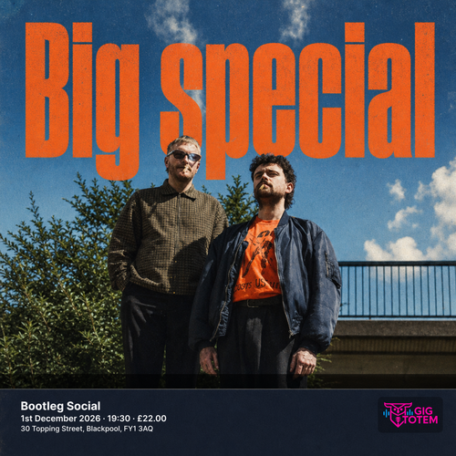 Big special at Bootleg Social on 1 December 2026 gig poster