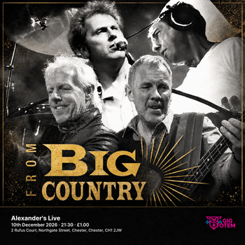From Big Country at Alexander's Live on 10 December 2026 gig poster