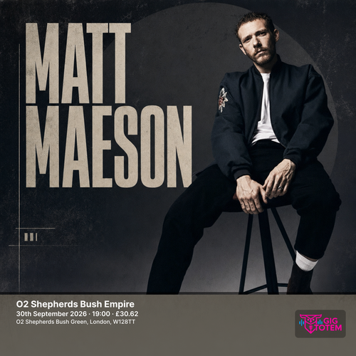 Matt Maeson Steinza at O2 Shepherds Bush Empire on 30 September 2026 gig poster