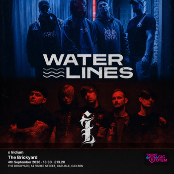 Waterlines x Iridium Waterlines, Iridium at The Brickyard on 4 September 2026 gig poster
