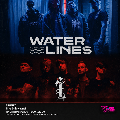 Waterlines x Iridium Waterlines, Iridium at The Brickyard on 4 September 2026 gig poster