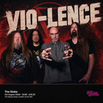 VIO-LENCE at The Globe on 5 August 2026 gig poster