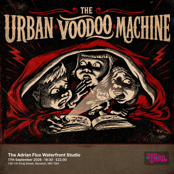 The Urban Voodoo Machine Jo Carley and The Old Dry Skulls at The Adrian Flux Waterfront Studio on 17 September 2026 gig poster