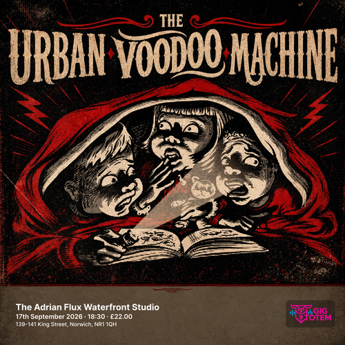 The Urban Voodoo Machine Jo Carley and The Old Dry Skulls at The Adrian Flux Waterfront Studio on 17 September 2026 gig poster