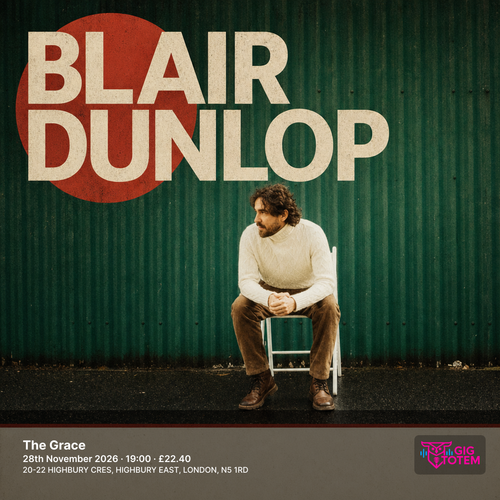 Blair Dunlop at The Grace on 28 November 2026 gig poster
