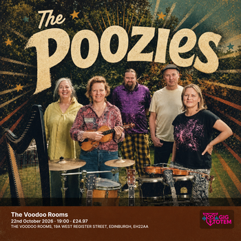 The Poozies at The Voodoo Rooms on 22 October 2026 gig poster