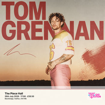 Tom Grennan at The Piece Hall on 26 July 2026 gig poster