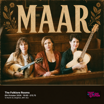 MAAR at The Folklore Rooms on 6 October 2026 gig poster