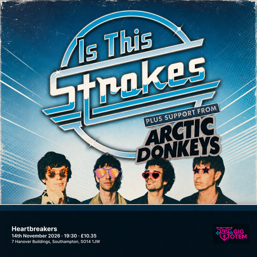 IS THIS STROKES? + Arctic Donkeys at Heartbreakers on 14 November 2026 gig poster