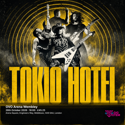 Tokio Hotel - Arena Tour 2026 Tokio Hotel at OVO Arena Wembley on 28 October 2026 gig poster