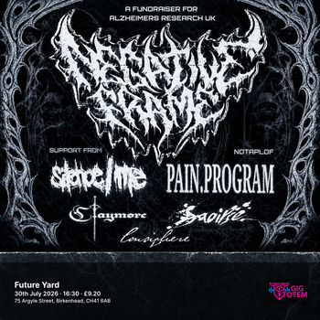 Negative Frame : Alzheimers UK Fundraiser at Future Yard on 30 July 2026 gig poster