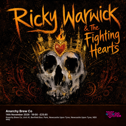 Ricky Warwick & The Fighting Hearts - Fire & Vengeance Tour Ricky Warwick & The Fighting Hearts november 2026 tour poster