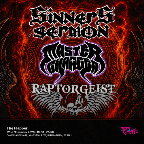 Sinner's Sermon at The Flapper on 22 November 2026 gig poster