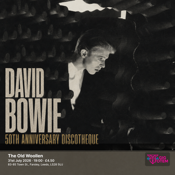 David Bowie - 50th Anniversary Discotheque at The Old Woollen on 31 July 2026 gig poster