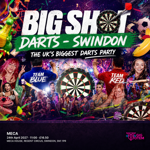 BigShot Darts - Swindon at MECA on 24 April 2027 gig poster