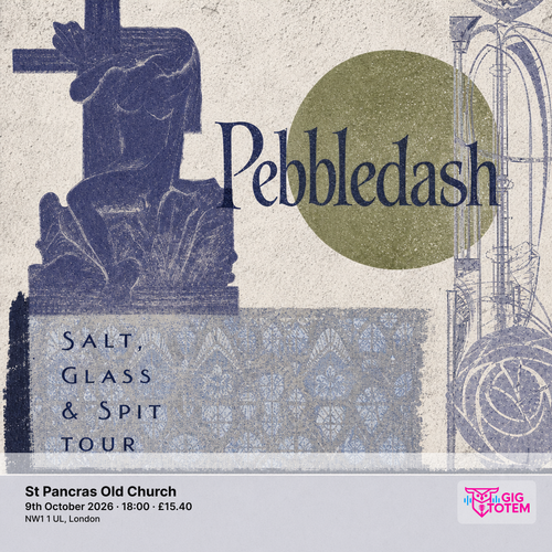 Pebbledash at St Pancras Old Church on 9 October 2026 gig poster