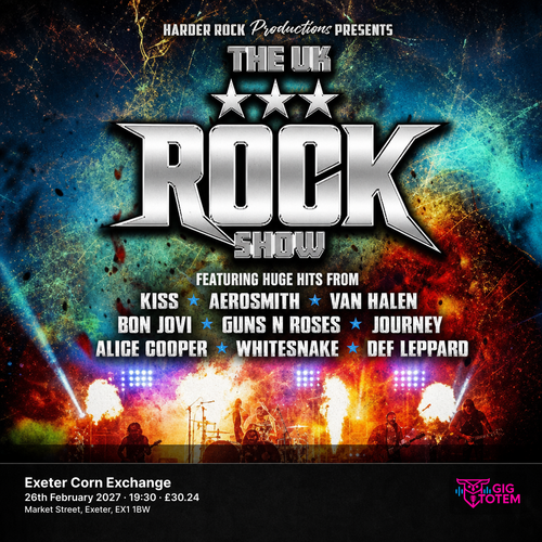 The Uk Rock Show at Exeter Corn Exchange on 26 February 2027 gig poster