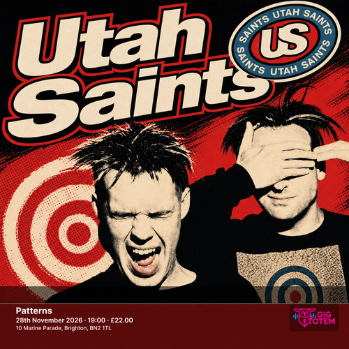 Utah Saints at Patterns on 28 November 2026 gig poster