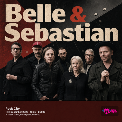 Belle & Sebastian at Rock City on 11 December 2026 gig poster