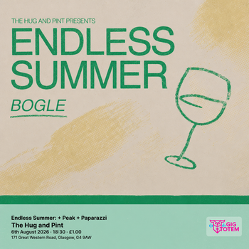 Endless Summer: Bogle + Peak + Paparazzi Peak, Bogle at The Hug and Pint on 6 August 2026 gig poster