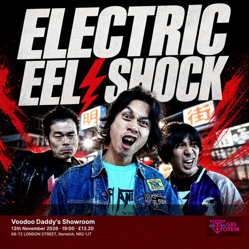 Electric Eel Shock at Voodoo Daddy's Showroom on 13 November 2026 gig poster