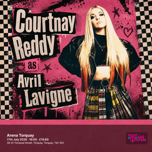 Courtnay Reddy as Avril Lavigne at Arena Torquay on 17 July 2026 gig poster
