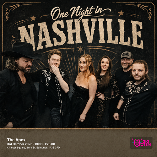 One Night In Nashville at The Apex on 3 October 2026 gig poster