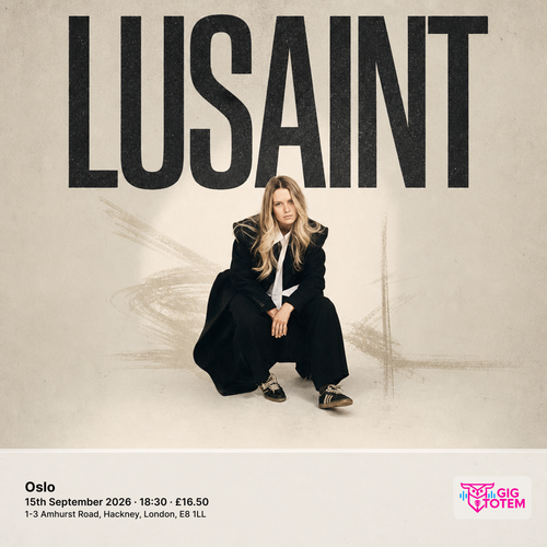 Lusaint Ewan Sim at Oslo on 15 September 2026 gig poster