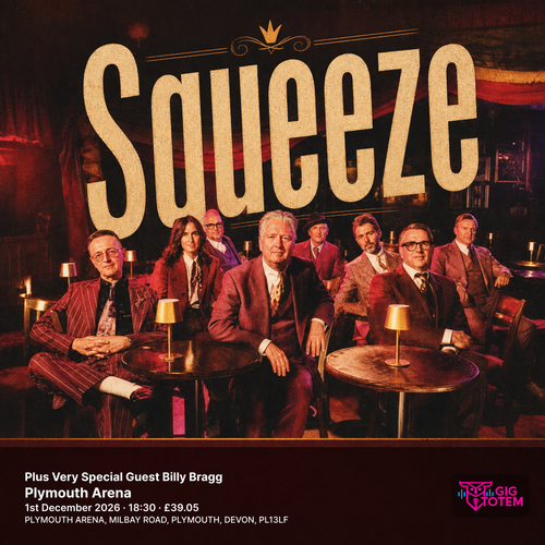 Squeeze Plus Very Special Guest Billy Bragg Squeeze, Billy Bragg at Plymouth Arena on 1 December 2026 gig poster