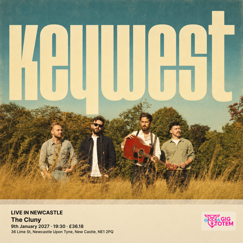 KEYWEST - LIVE IN NEWCASTLE KeyWest at The Cluny on 9 January 2027 gig poster