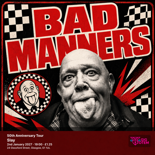 Bad Manners - 50th Anniversary Tour Bad Manners at Slay on 2 January 2027 gig poster