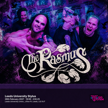 The Rasmus at Leeds University Stylus on 28 February 2027 gig poster