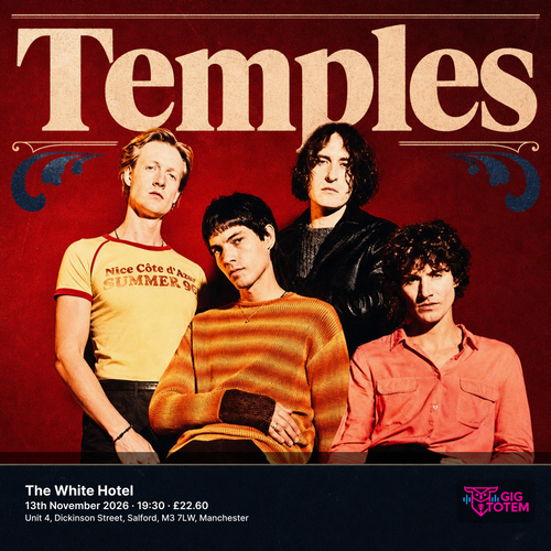 Temples at The White Hotel on 13 November 2026 gig poster