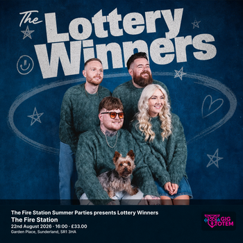The Fire Station Summer Parties presents Lottery Winners The Lottery Winners at The Fire Station on 22 August 2026 gig poster