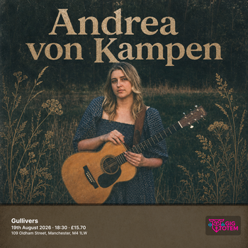 Andrea Von Kampen at Gullivers on 19 August 2026 gig poster