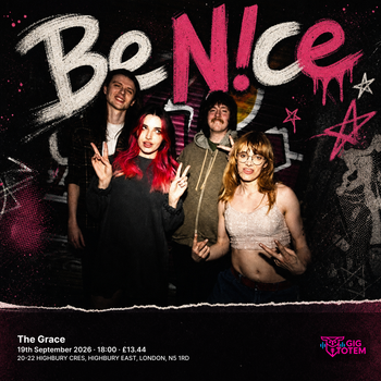Be N!Ce at The Grace on 19 September 2026 gig poster