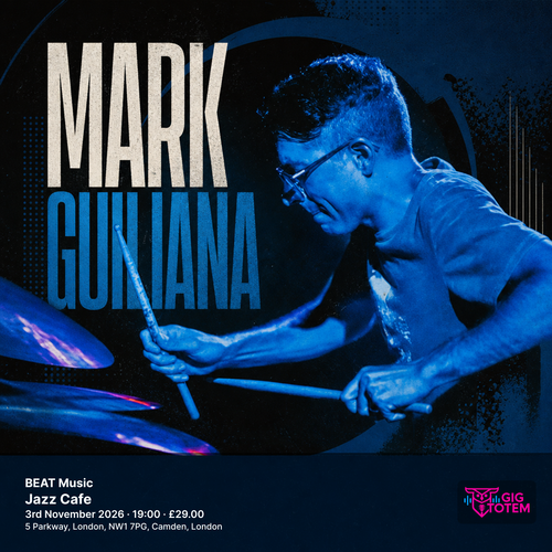 Mark Guiliana BEAT Music Mark Guiliana at Jazz Cafe on 3 November 2026 gig poster