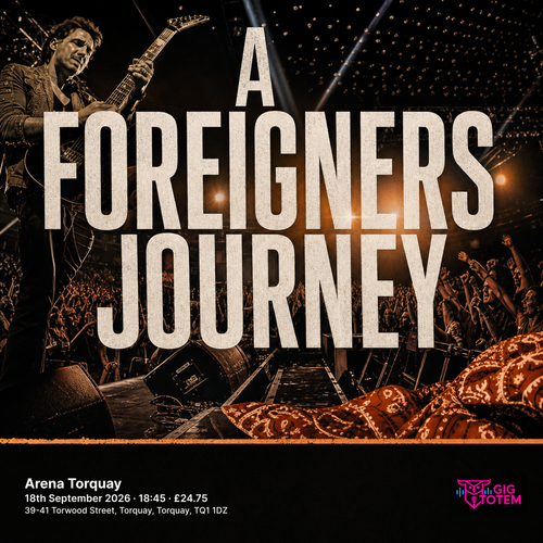 A Foreigners Journey at Arena Torquay on 18 September 2026 gig poster
