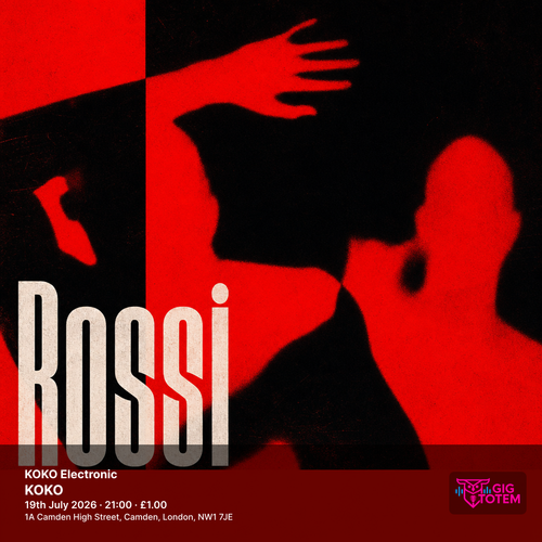 KOKO Electronic: Rossi Rossi at KOKO on 19 July 2026 gig poster