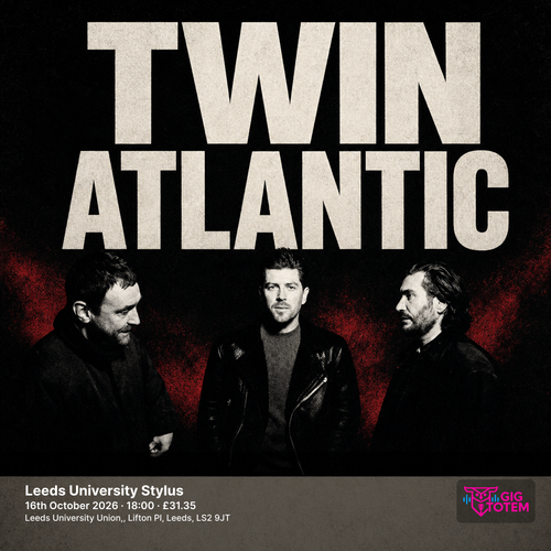 Twin Atlantic The Xcerts at Leeds University Stylus on 16 October 2026 gig poster