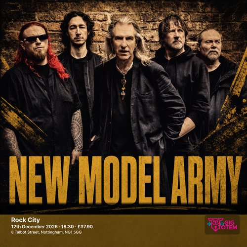 New Model Army at Rock City on 12 December 2026 gig poster