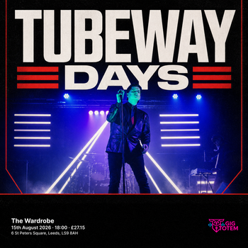 Tubeway Days at The Wardrobe on 15 August 2026 gig poster