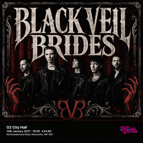 Black Veil Brides at O2 City Hall on 10 January 2027 gig poster
