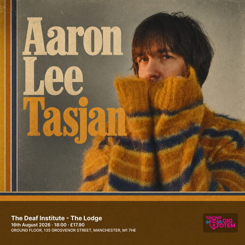 Aaron Lee Tasjan at The Deaf Institute on 16 August 2026 gig poster