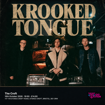 Krooked Tongue at The Croft on 16 October 2026 gig poster