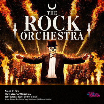 The Rock Orchestra: Arena Of Fire The Rock Orchestra at OVO Arena Wembley on 25 October 2026 gig poster