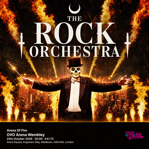 The Rock Orchestra: Arena Of Fire The Rock Orchestra at OVO Arena Wembley on 25 October 2026 gig poster