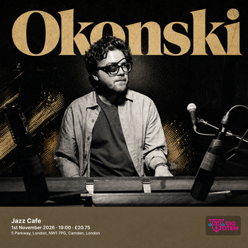Okonski at Jazz Cafe on 1 November 2026 gig poster