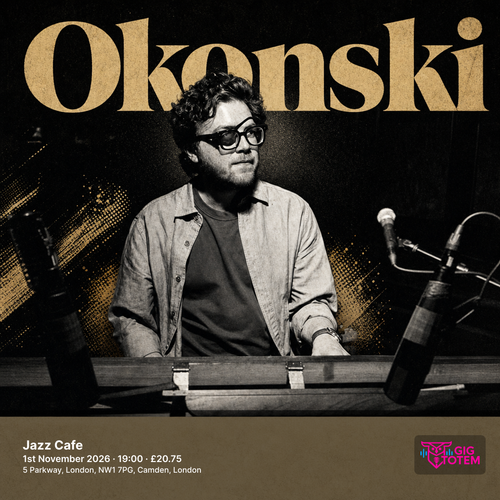 Okonski at Jazz Cafe on 1 November 2026 gig poster