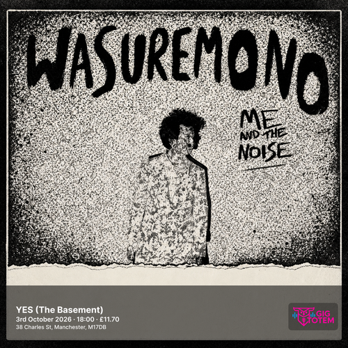 Wasuremono at YES (The Basement) on 3 October 2026 gig poster